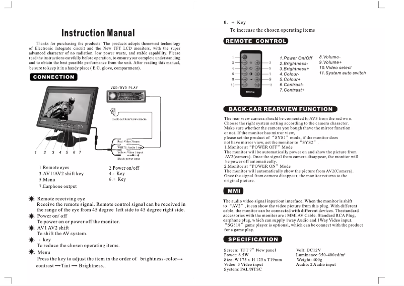 Page n°1 - Manuel utilisateur Deltaco TV-712