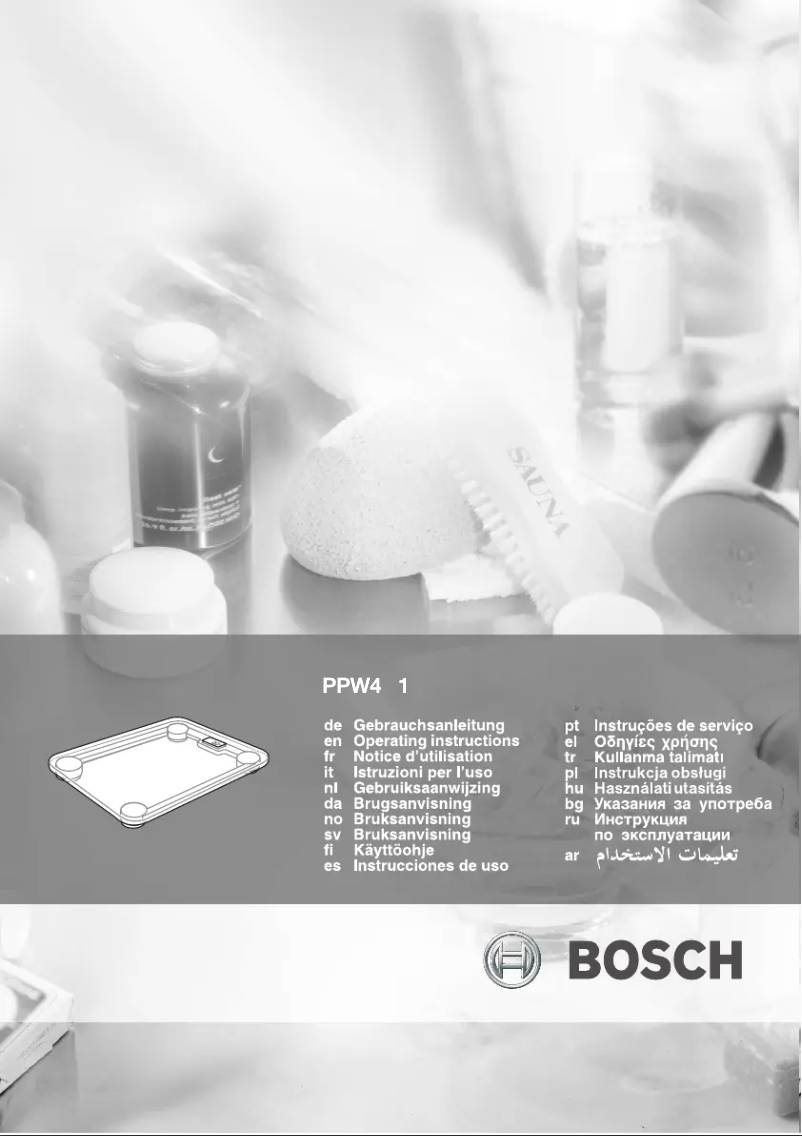 Page 1 of the manual User Manual Bosch PPW4010