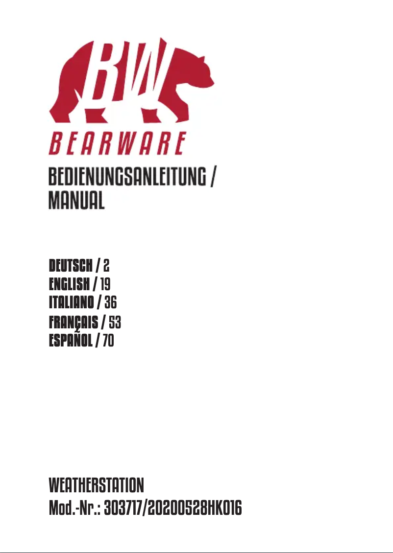 Image de la première page du manuel de l'appareil 303717