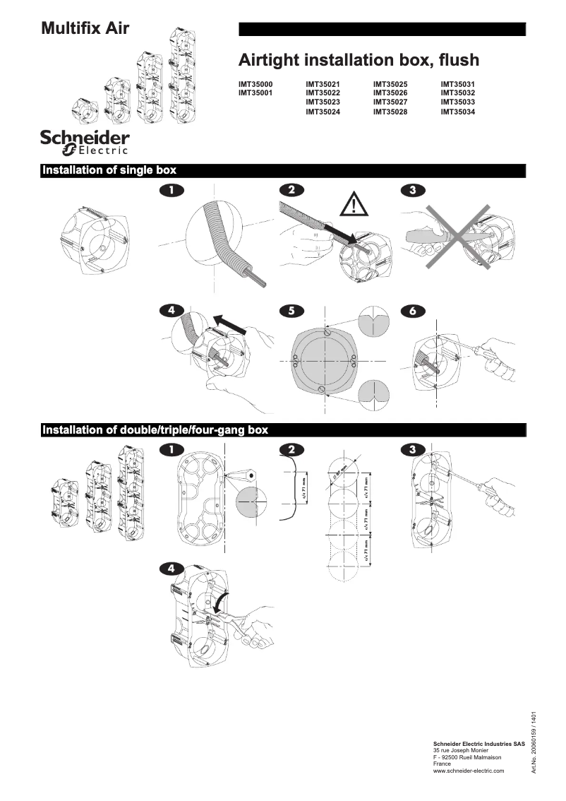 Page n°1 - Manuel utilisateur Schneider IMT35031