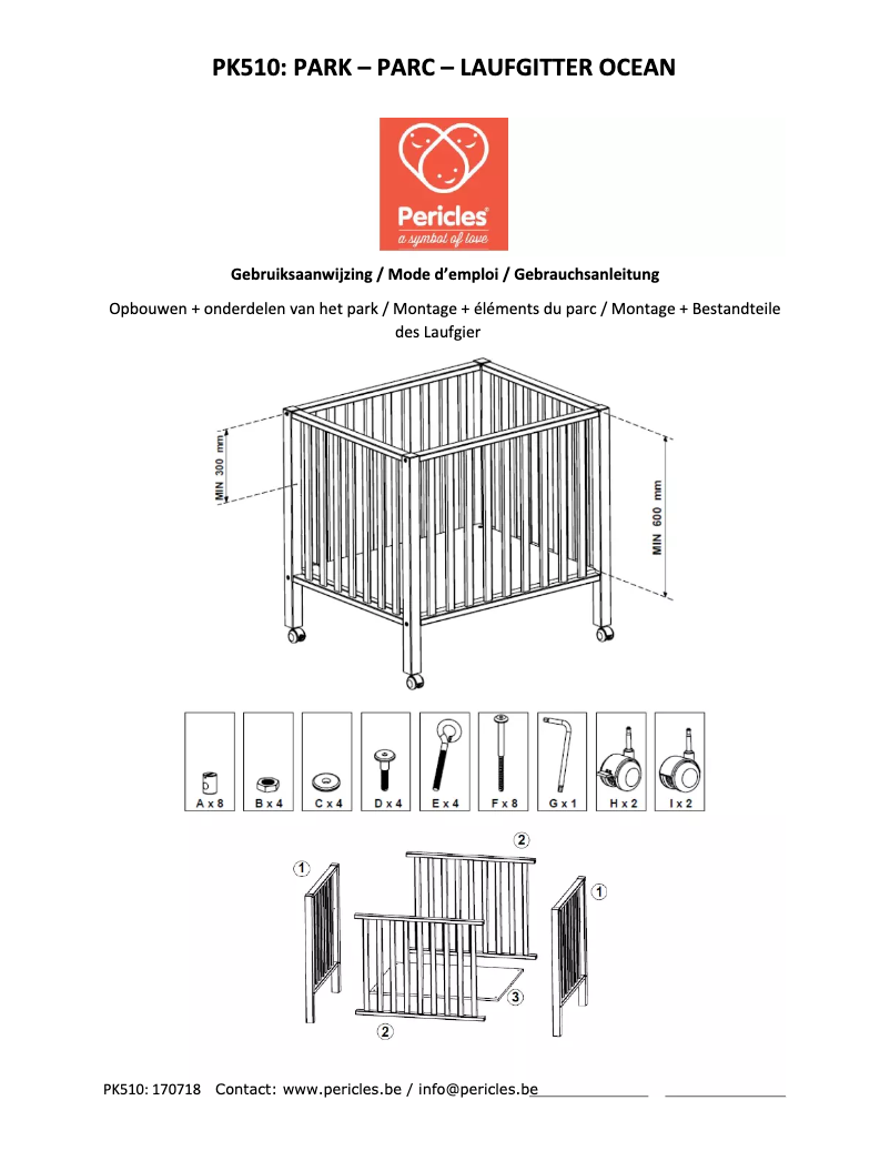 Page 1 de la notice Manuel utilisateur Pericles Park Ocean