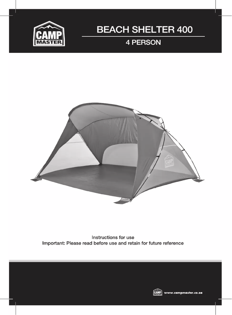 Page 1 de la notice Manuel utilisateur Camp Master Beach Shelter 400