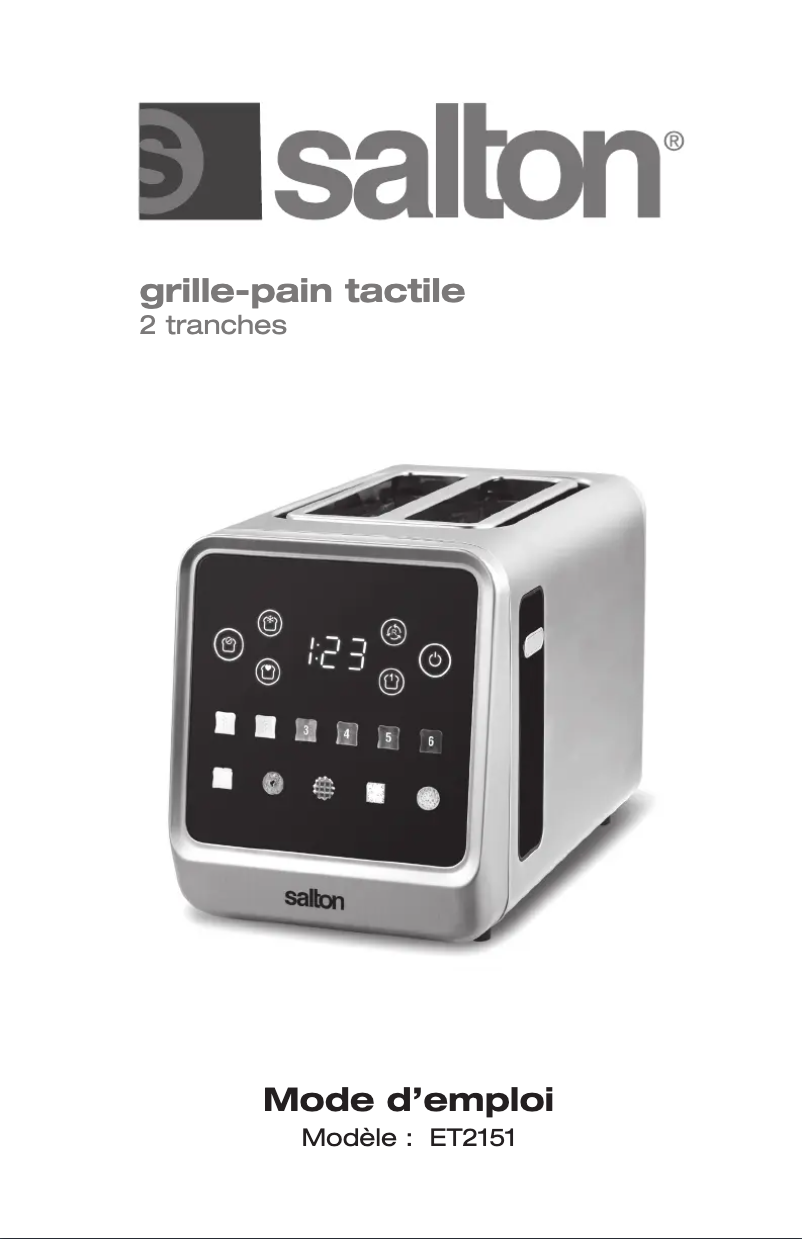 Page 1 of the manual User Manual Salton ET2151