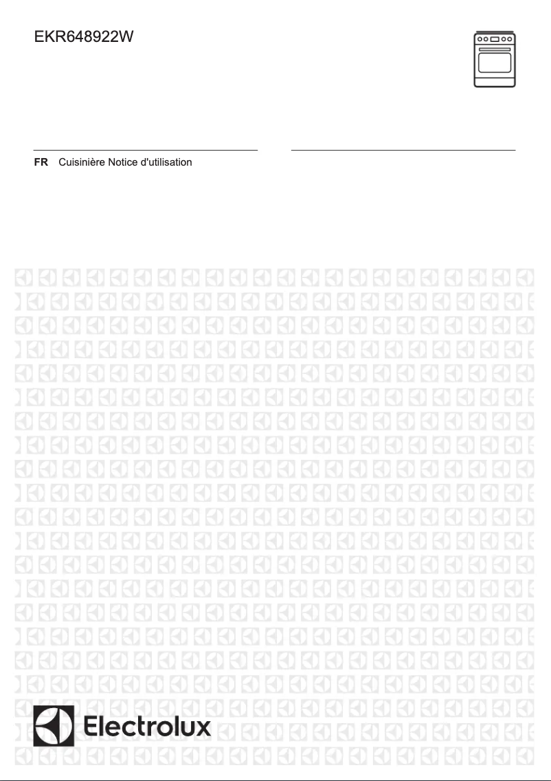 Page 1 de la notice Fiche technique Electrolux EKR648922W
