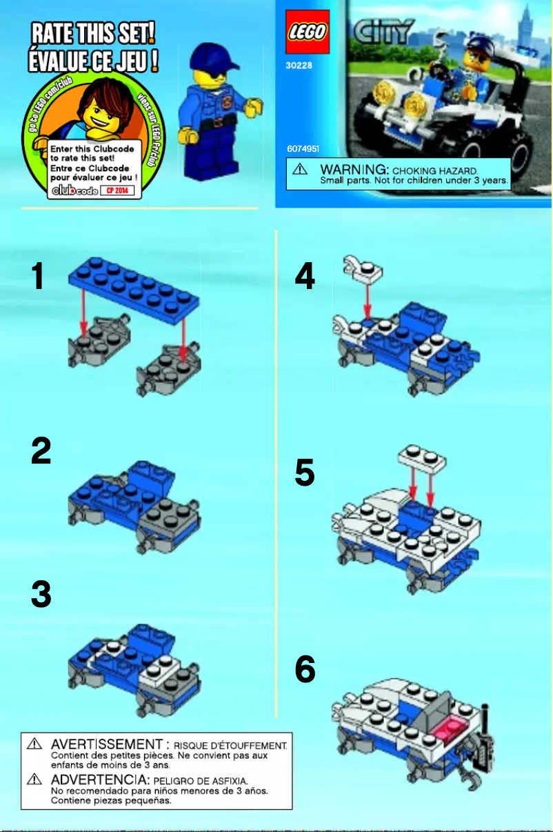 Page n°1 - Manuel utilisateur Lego Police ATV 30228