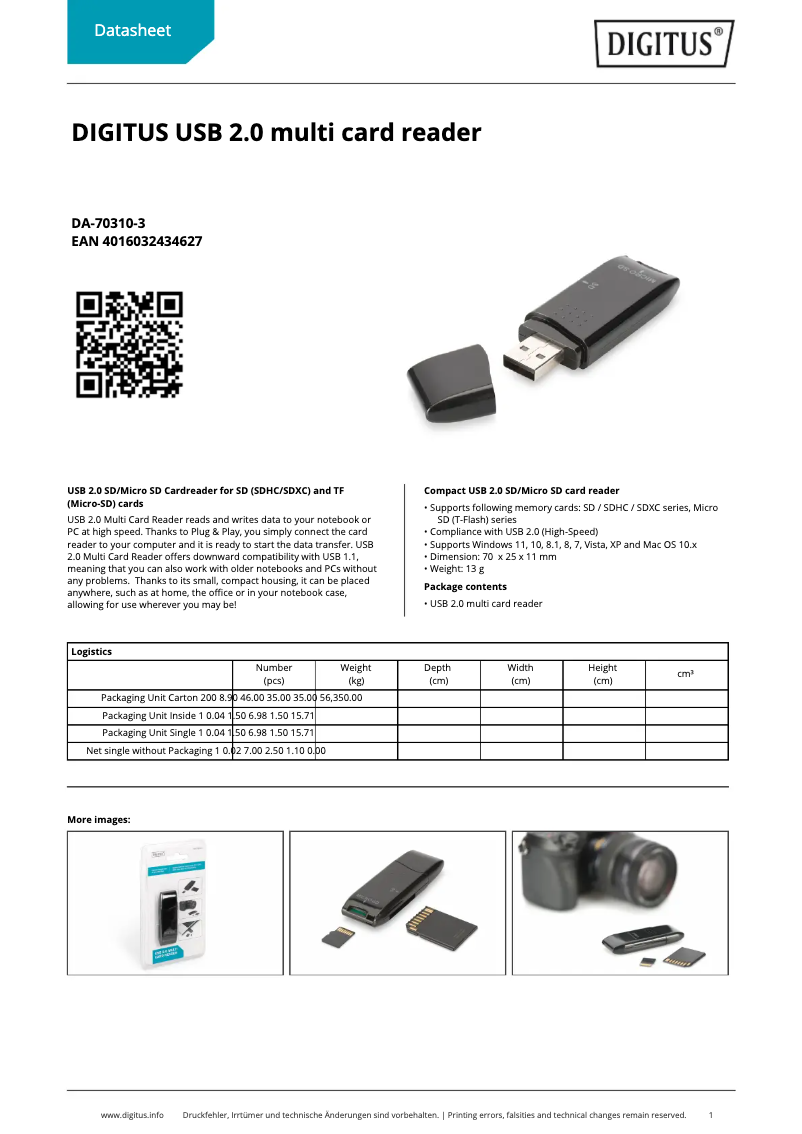 Image de la première page du manuel de l'appareil DA-70310-3