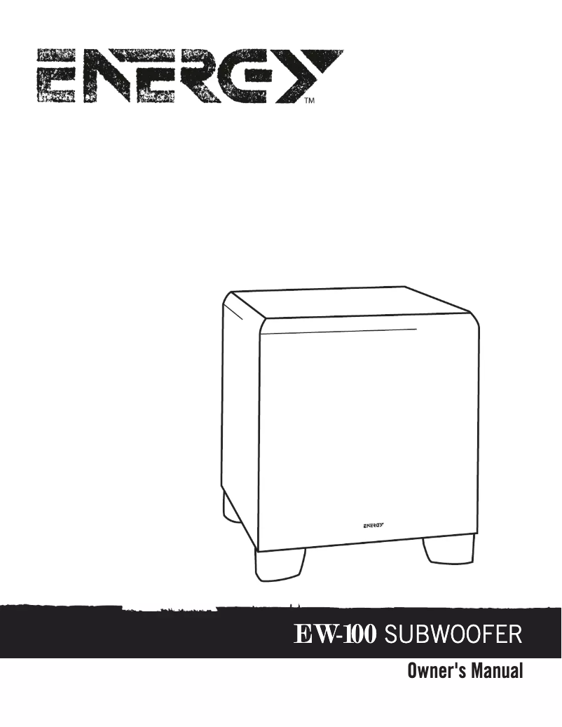 Page 1 de la notice Manuel utilisateur Energy EW-100