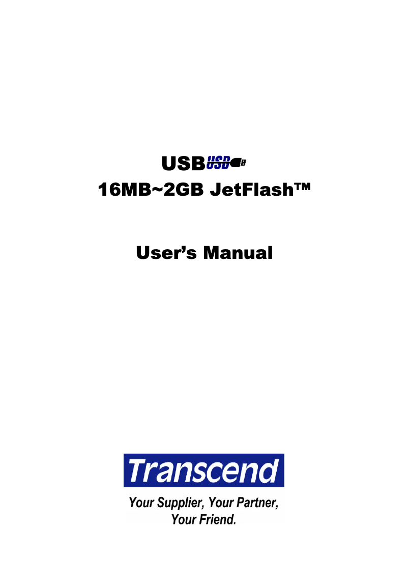 Page n°1 - Manuel utilisateur Transcend JetFlash V60