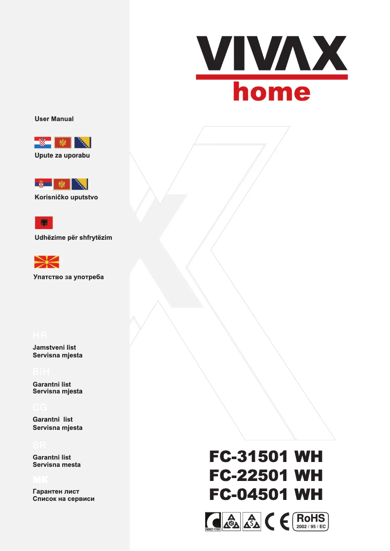 Page 1 of the manual User Manual Vivax FC-04501 WH