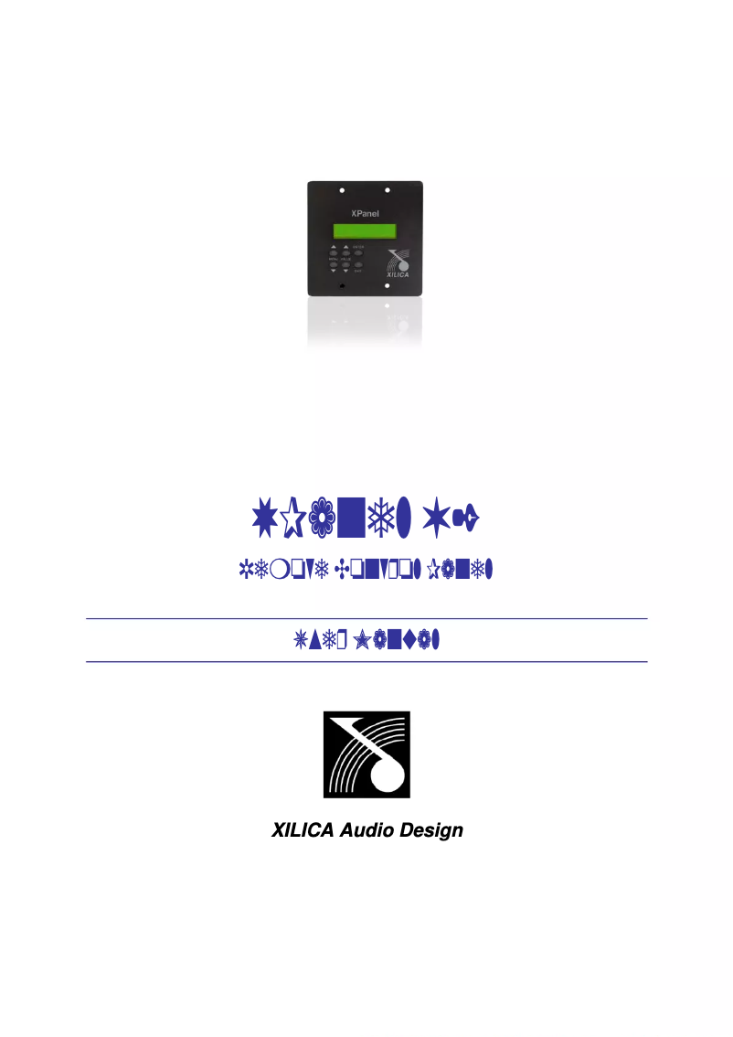 Page n°1 - Manuel utilisateur Xilica XPanel V2