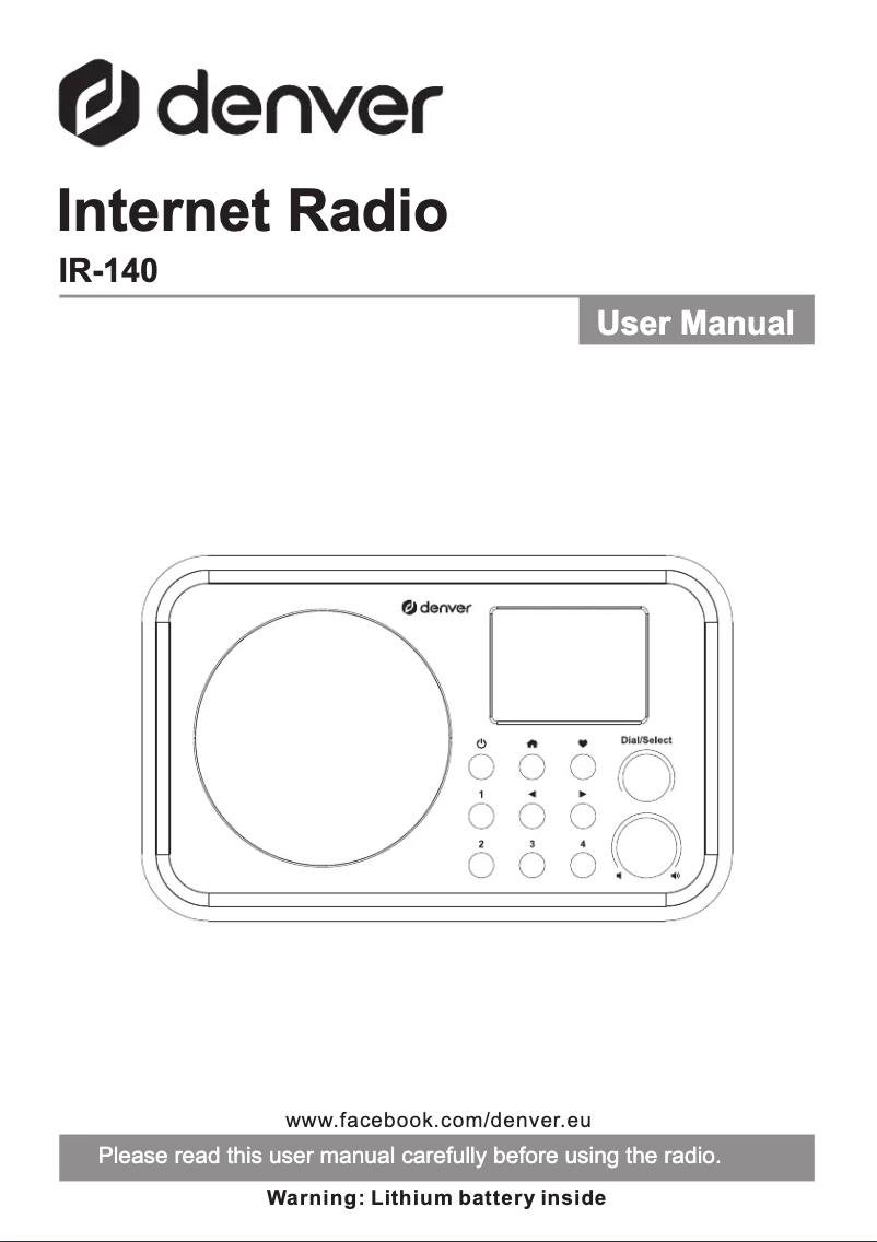 Imagen de la primera página del manual del dispositivo IR-140