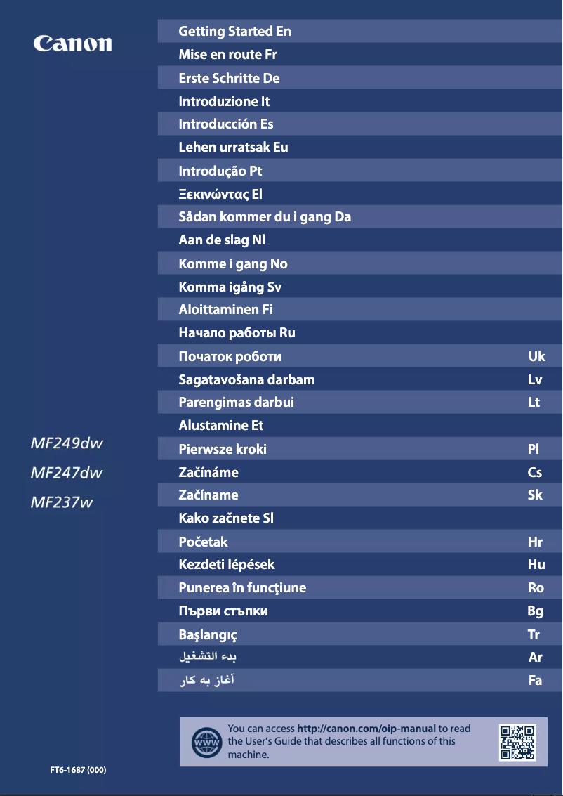 Page 1 de la notice Manuel utilisateur Canon i-Sensys MF247DW