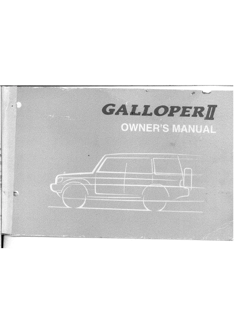 Page 1 de la notice Manuel utilisateur Hyundai Galloper II (1997)