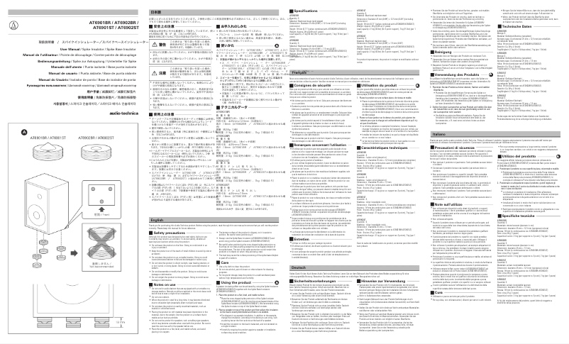 Page 1 de la notice Manuel utilisateur Audio-Technica AT6902BR