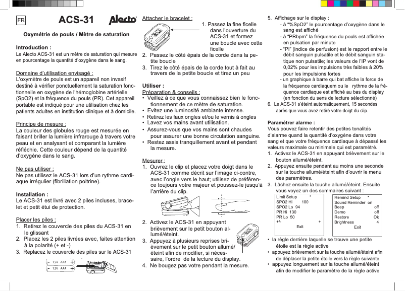 Página 1 del manual Manual de usuario Alecto ACS-31