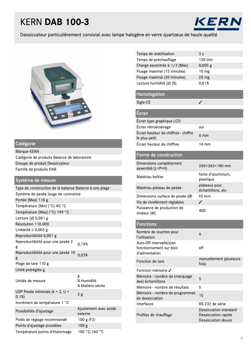 Image de la première page du manuel de l'appareil DAB 100-3
