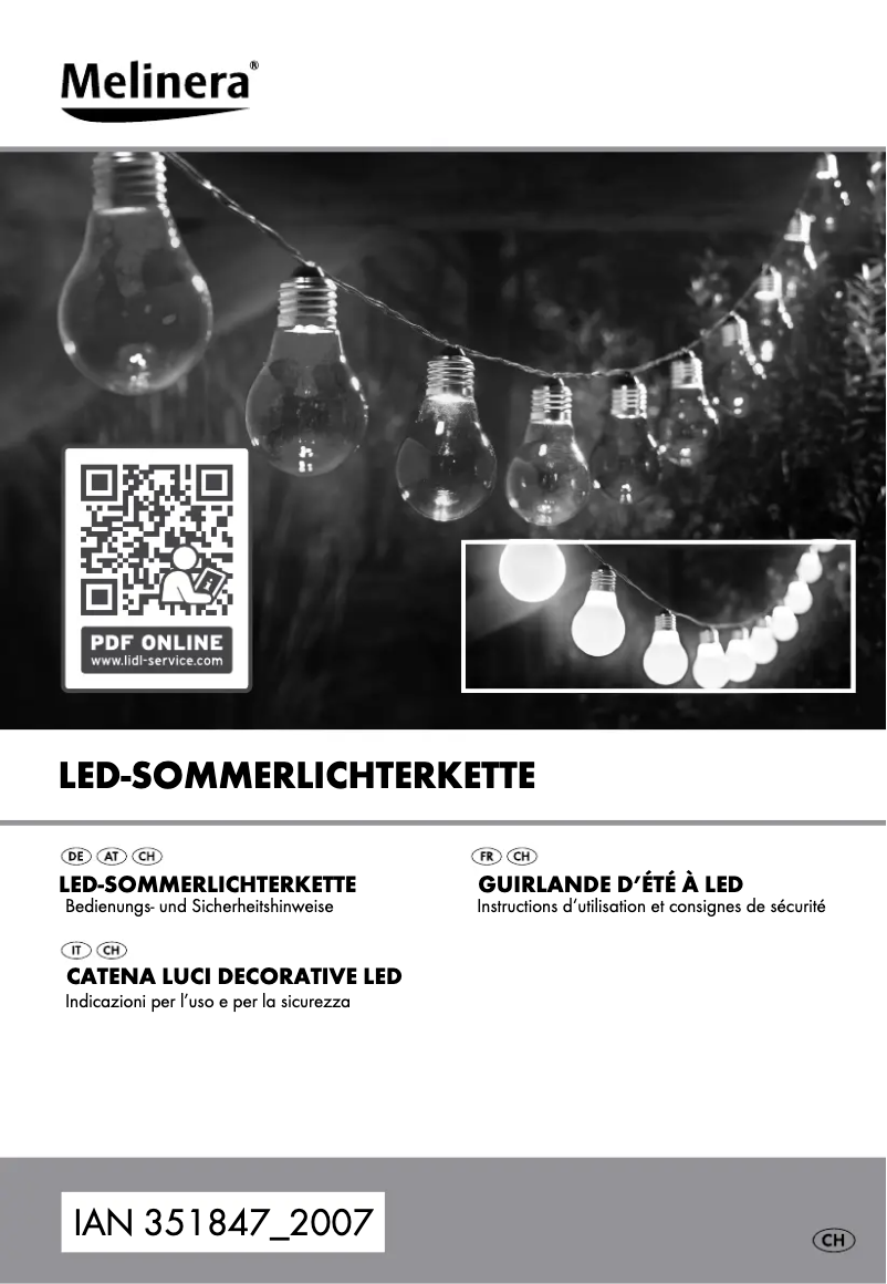 Page 1 de la notice Manuel utilisateur Melinera HG06008A