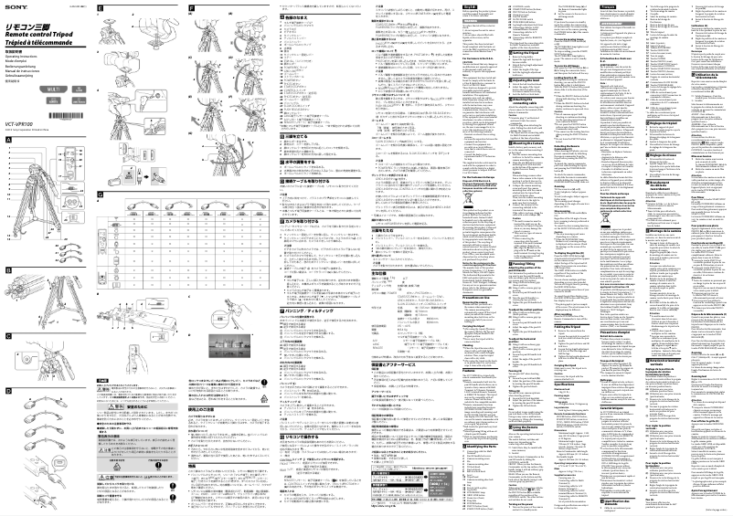 Page 1 de la notice Manuel utilisateur Sony VCT-VPR100