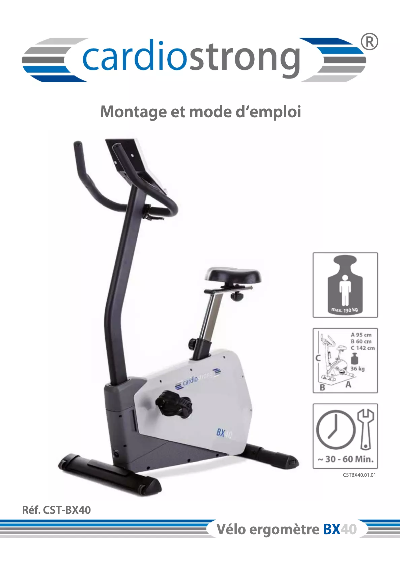 Página 1 del manual Manual de usuario Cardiostrong BX40