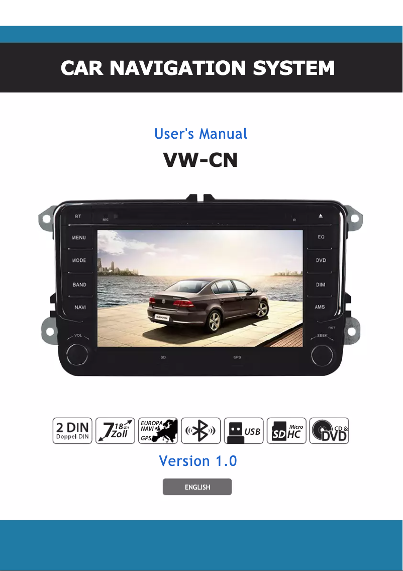 Page n°1 - Manuel utilisateur Xomax VW-CN