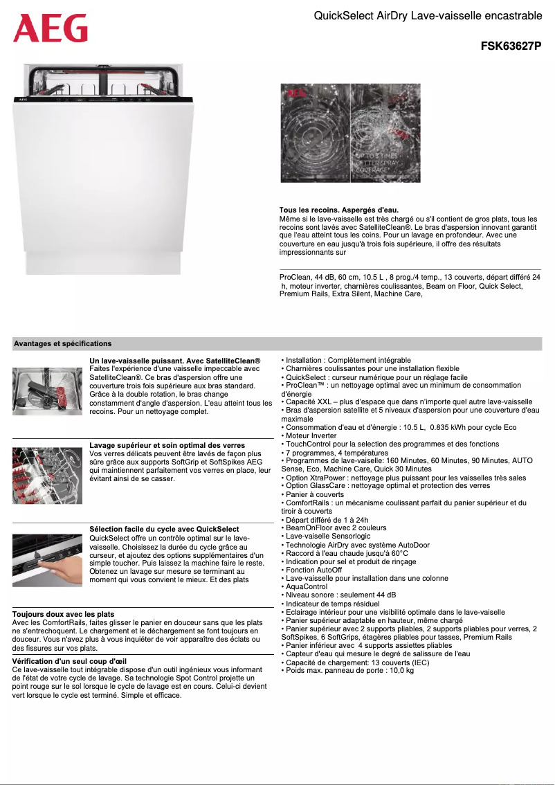 Image de la première page du manuel de l'appareil FSK63627P