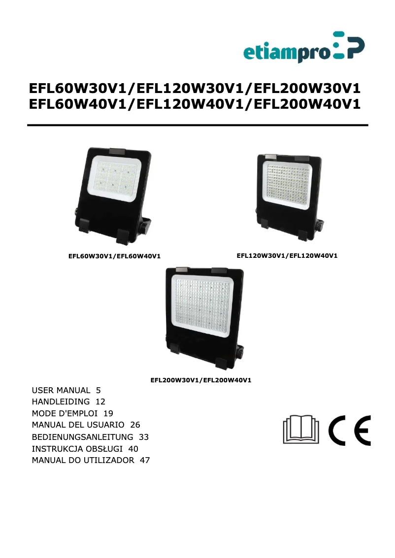 Page 1 de la notice Manuel utilisateur EtiamPro EFL60W40V1