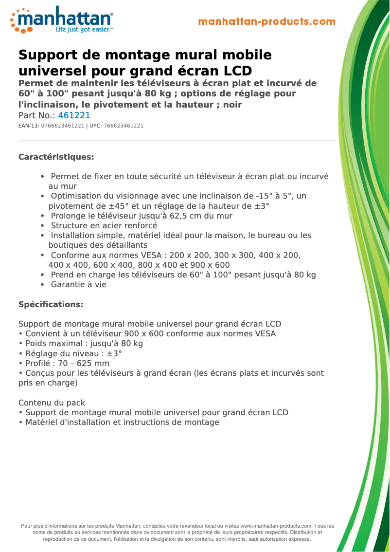 Image de la première page du manuel de l'appareil 461221