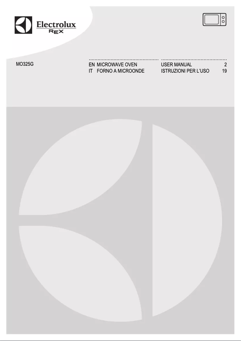 Page n°1 - Manuel utilisateur Electrolux-Rex MO325GXE