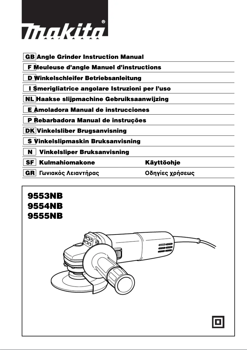 Page n°1 - Manuel utilisateur Makita 9554NB