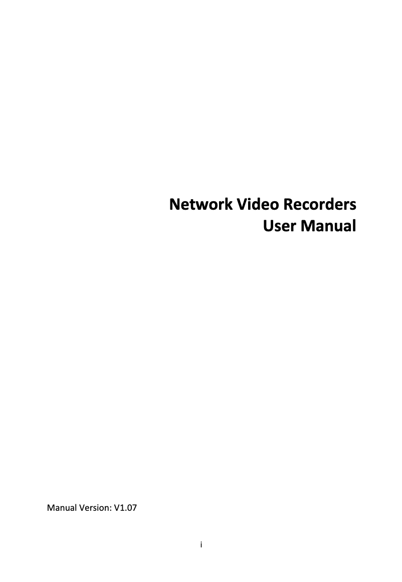 Page n°1 - Manuel utilisateur UniView NVR301-04-P4