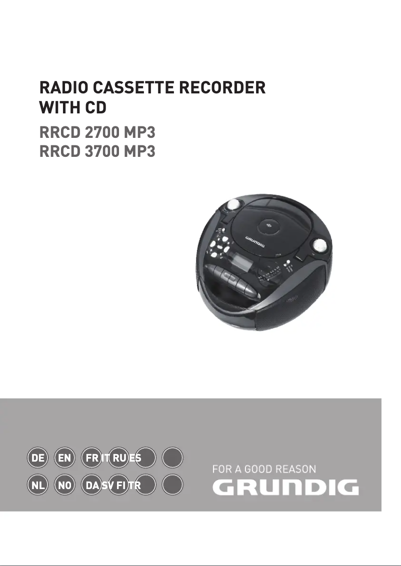 Page n°1 - Manuel utilisateur Grundig RRCD 3700 MP3