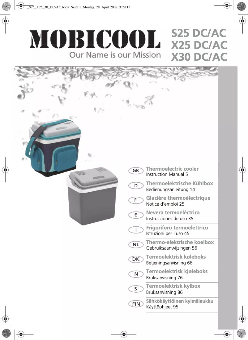Página 1 del manual Manual de usuario Dometic Mobicool S25DC