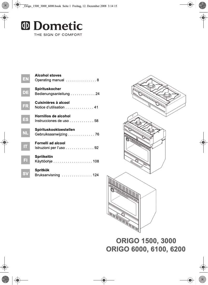 Página 1 del manual Manual de usuario Dometic Origo 3000