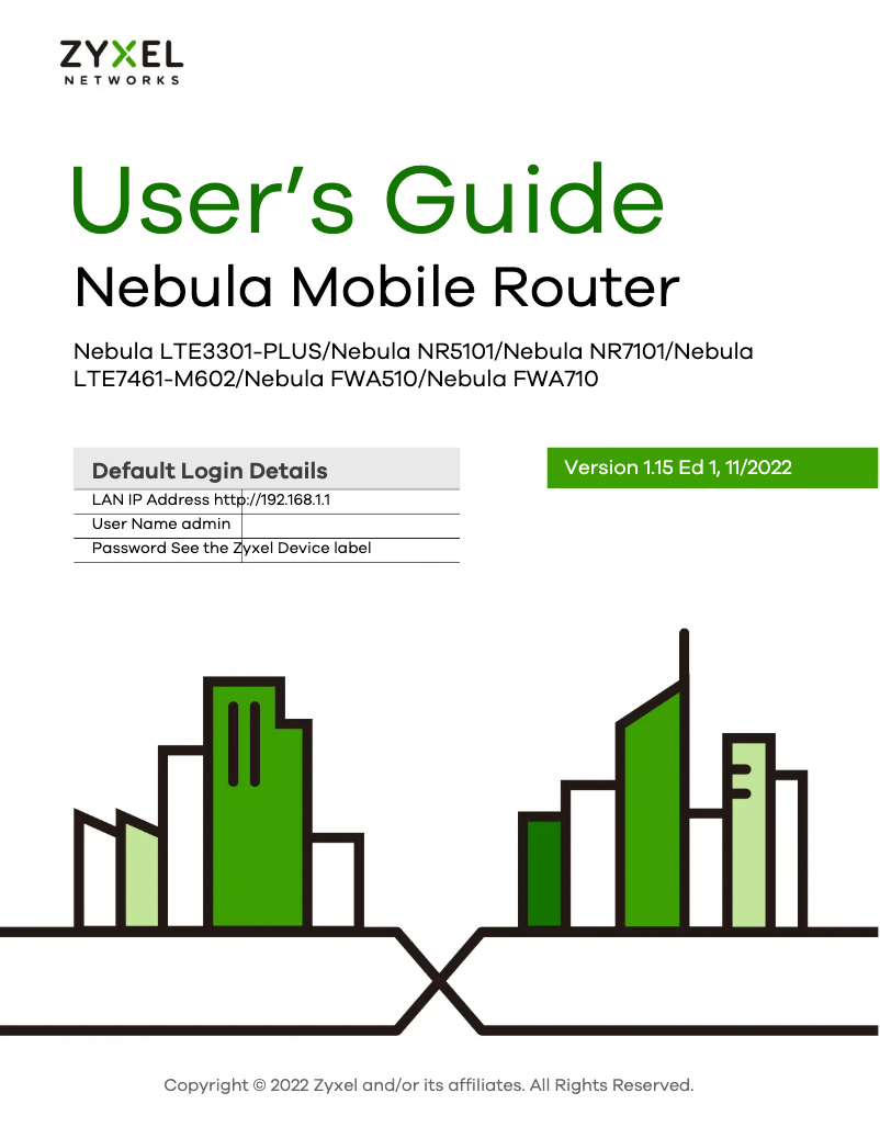 Page 1 de la notice Manuel utilisateur ZyXEL Nebula LTE7461-M602