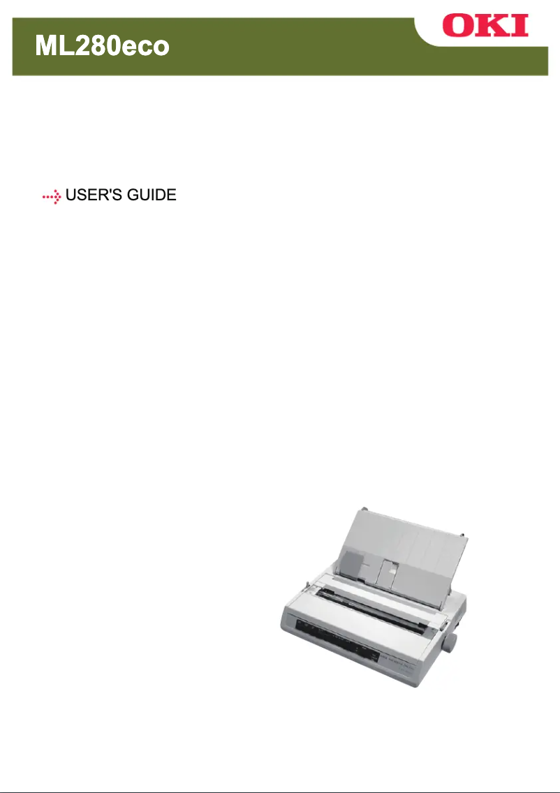 Page 1 de la notice Manuel utilisateur OKI MICROLINE 280eco