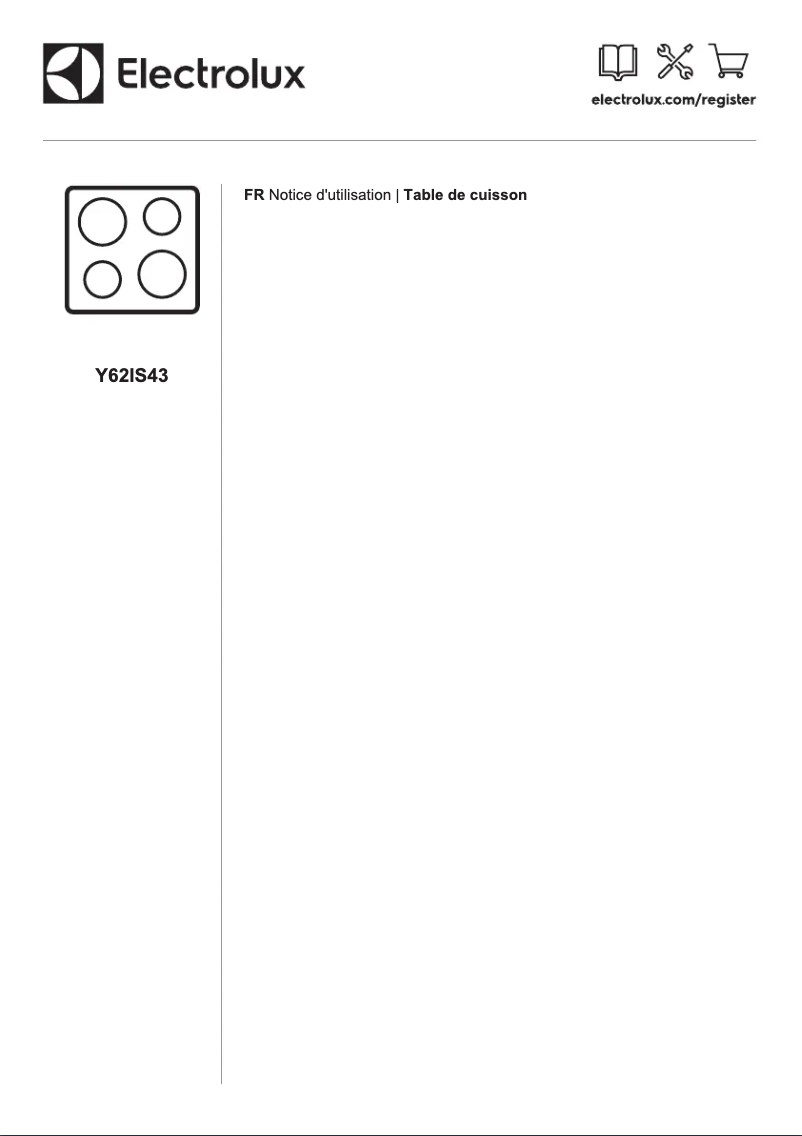 Page 1 de la notice Manuel utilisateur Electrolux Y62IS43