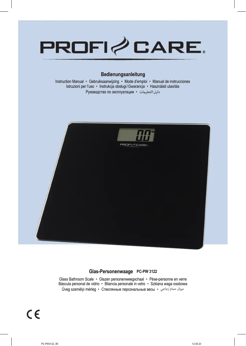 Página 1 del manual Manual de usuario ProfiCare PC-PW 3122