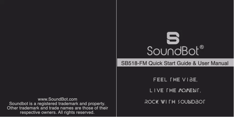 Página 1 del manual Manual de usuario SoundBot SB518FM