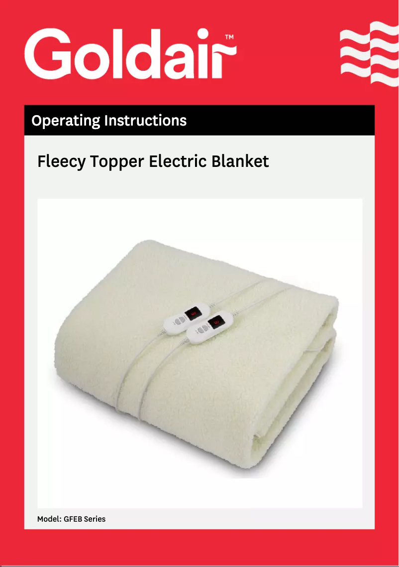 Page 1 de la notice Manuel utilisateur GoldAir Fleecy Topper