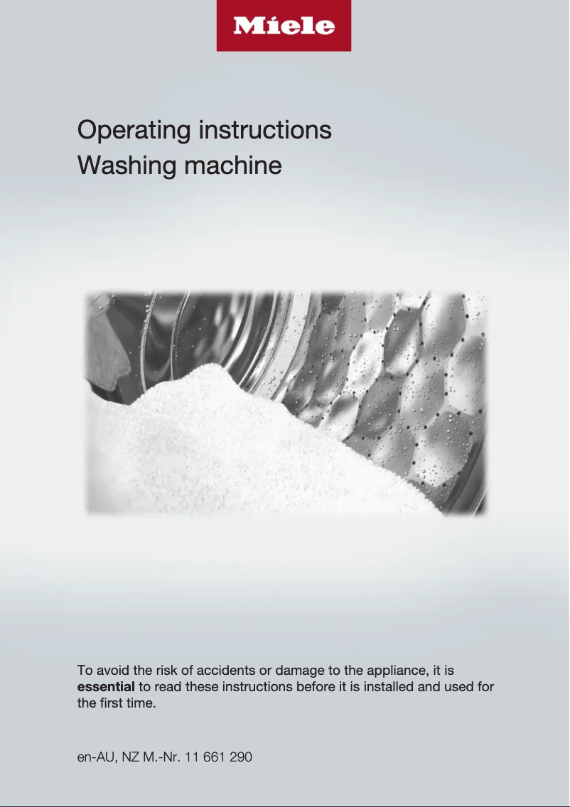 Page 1 de la notice Manuel utilisateur Miele W1 WWD120