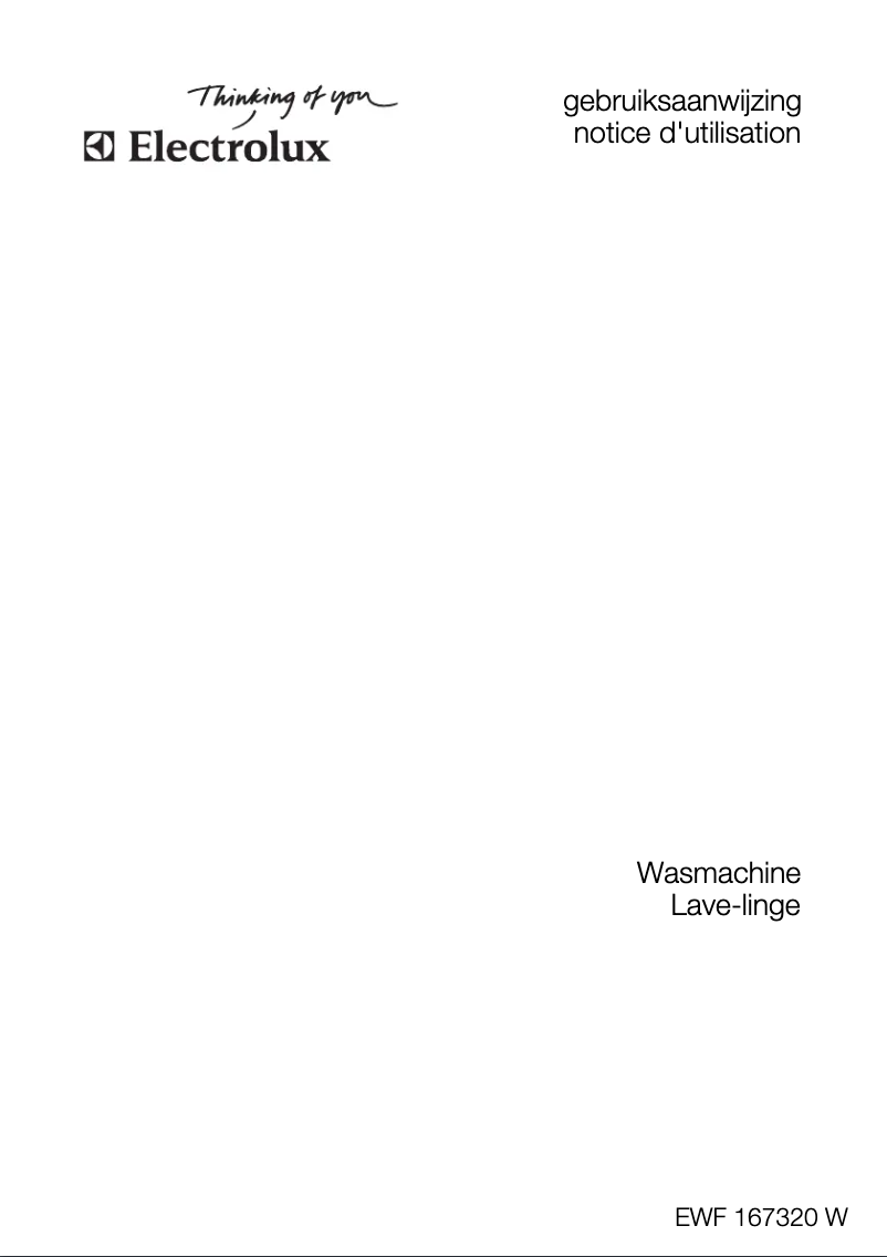 Page n°1 - Manuel utilisateur Electrolux EWF167320W