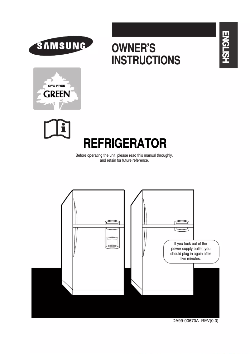 Page 1 de la notice Manuel utilisateur Samsung SR-43NXB