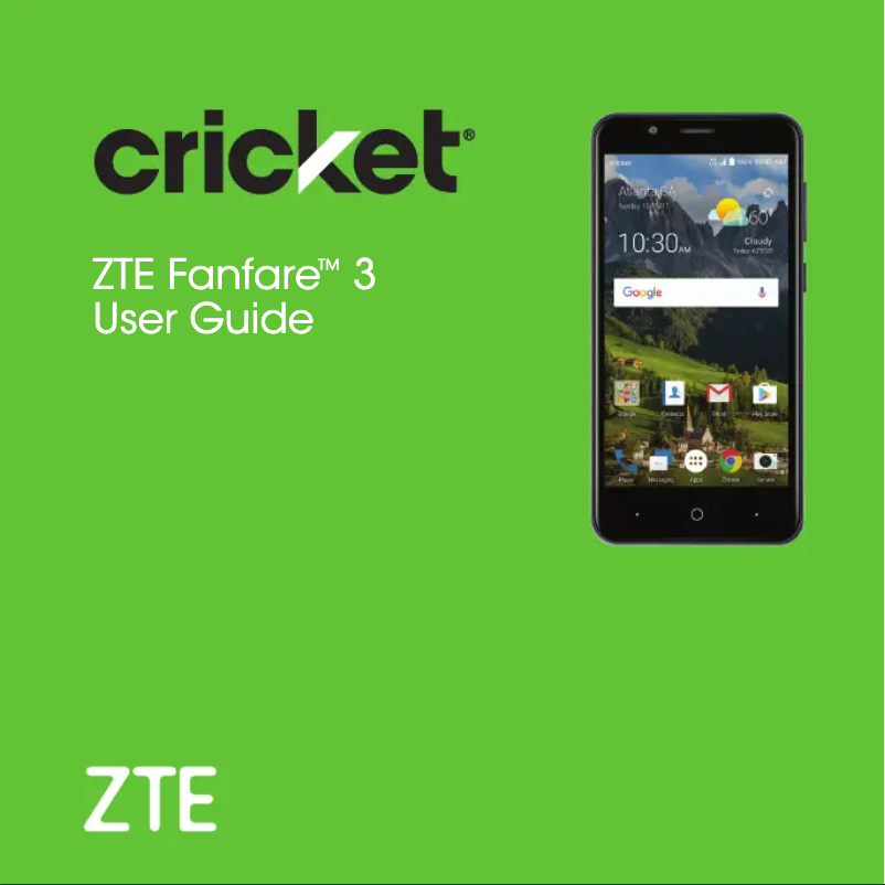 Page 1 de la notice Manuel utilisateur ZTE Fanfare 3