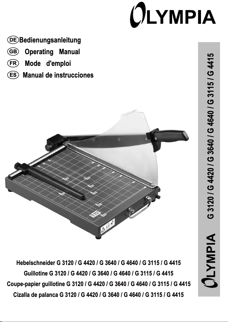 Image de la première page du manuel de l'appareil G 3115