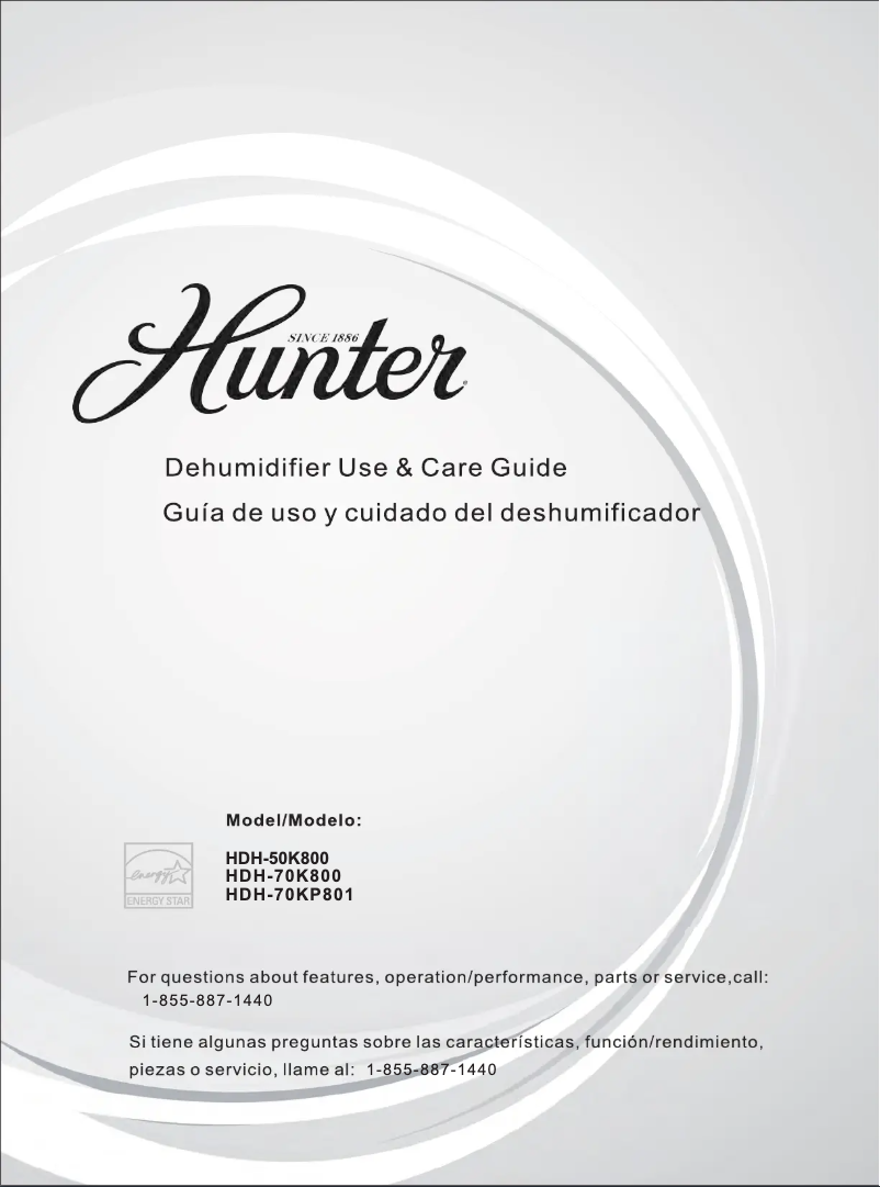 Imagen de la primera página del manual del dispositivo HDH-70K800