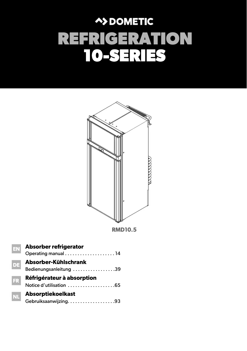 Imagen de la primera página del manual del dispositivo RMD 10.5XT