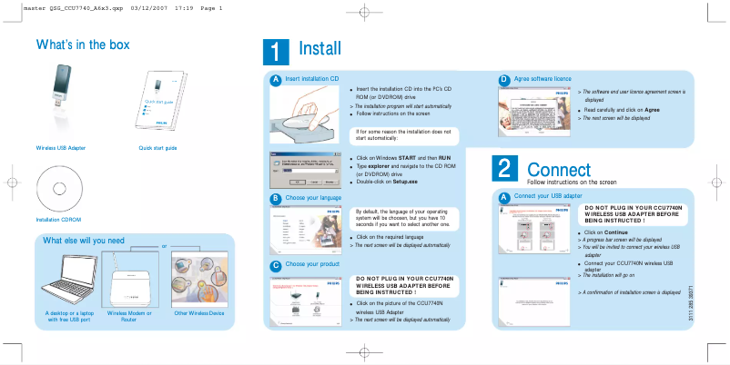 Image de la première page du manuel de l'appareil CCU7740N