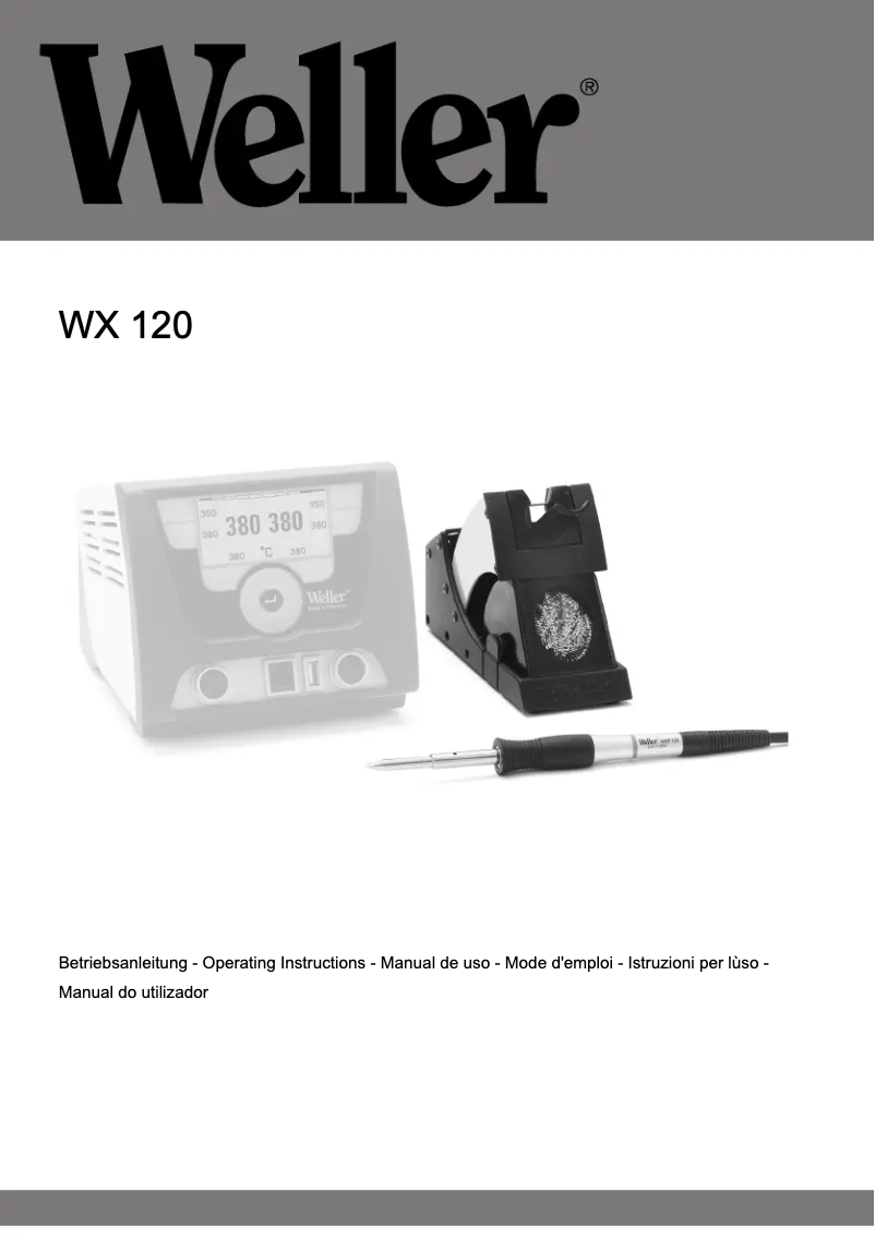 Page n°1 - Manuel utilisateur Weller WXP 120