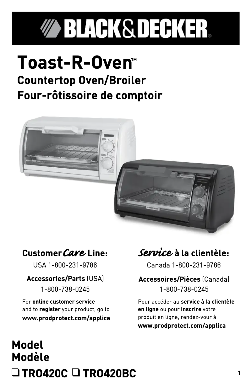 Page n°1 - Manuel utilisateur Black & Decker TRO420BC