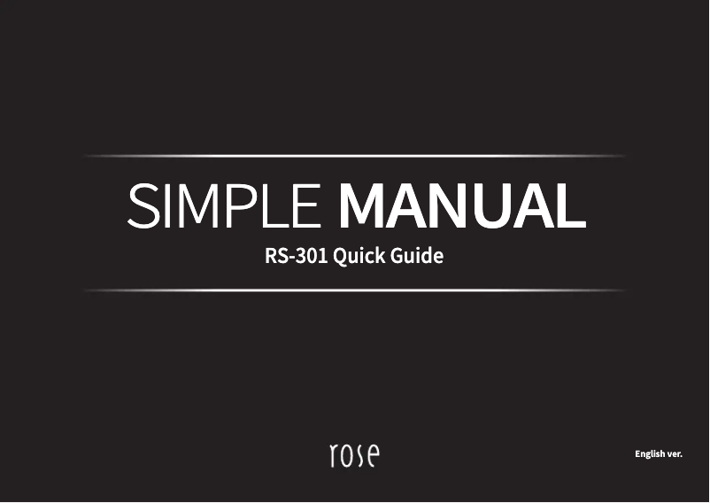 Page n°1 - Manuel utilisateur HiFi ROSE RS301